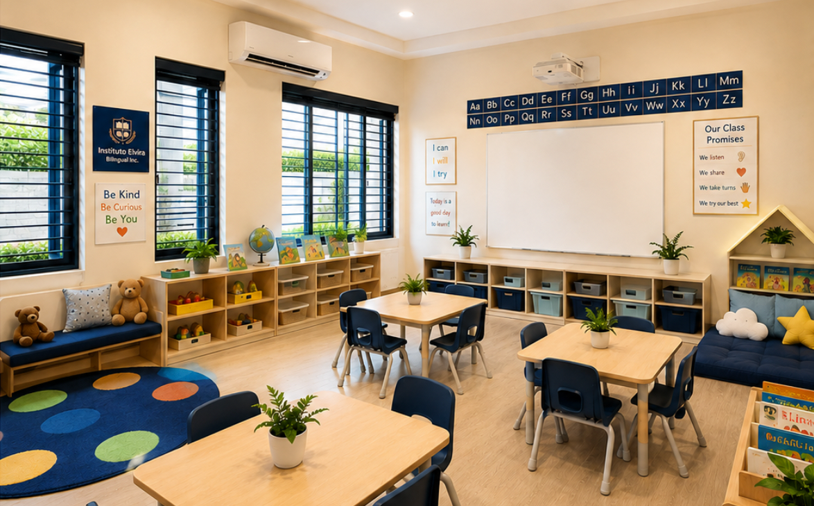 Render de espacio preescolar Instituto Elvira Bilingual